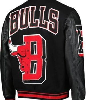 Revofits Men’s Chicago Vintage Baseball Letterman Bull Jacket