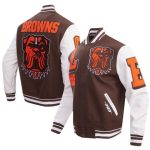 Mens Pro Standard Brown Cleveland Brown Varsity Jacket
