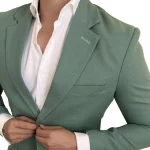 Mens Two Piece Sage Green Suit