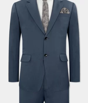 Tuatara Gray Multicolour Plaid Tweed Suit Full View