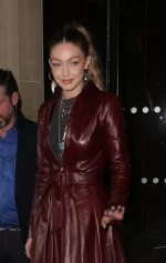 Gigi Hadid Maroon Trench Coat Quality