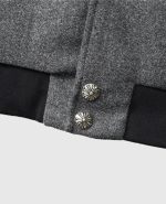 Men's Chrome Cross Letterman Jacket Texture