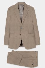 Mens Brown Single Button Suit Full View