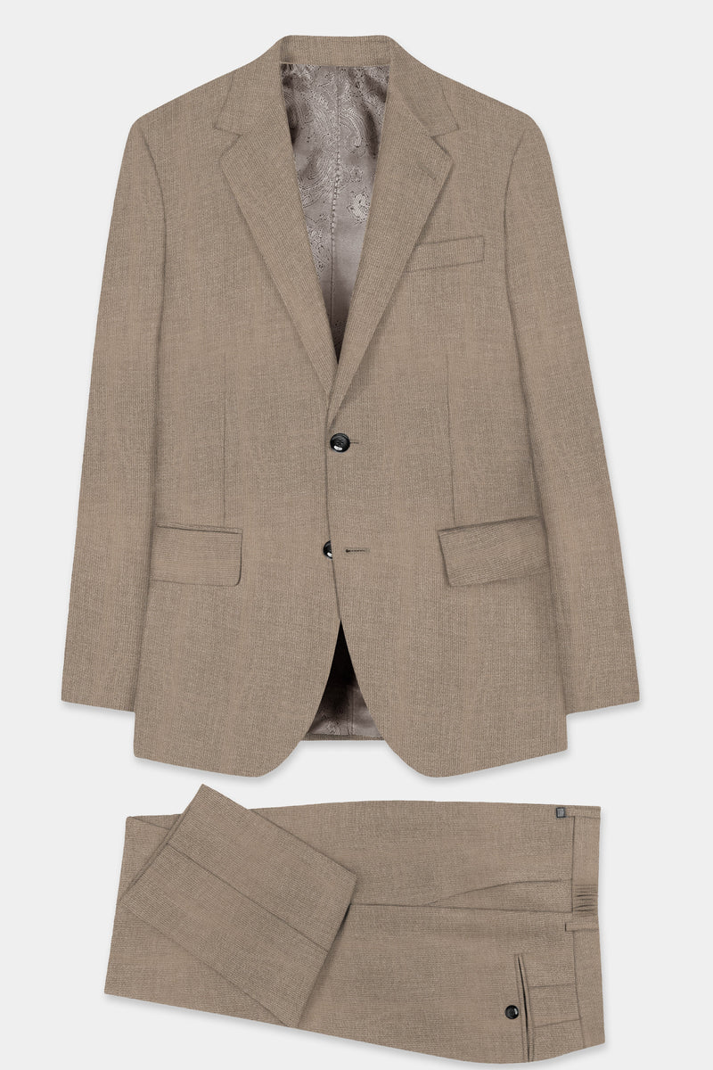 mens-brown-single-button-suit-full-view Mens Brown Single Button Suit Full View