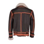 Men's Flying Aviator Shearling Jacket Back View