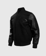 MLB Boston Red Sox Black Varsity Jacket Side View