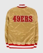 San Francisco 49ers Gold Jacket Back View