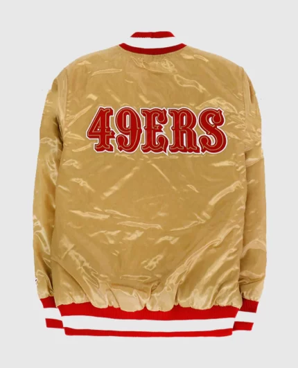 San Francisco 49ers Gold Jacket Back View