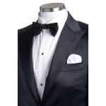 Closeup of the Silk Jacquard Tuxedo Jacket focusing on the silk texture and details