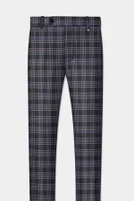 tuatra gray plaid trousers