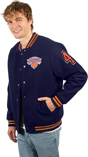 Ultra Game Mens NBA Official Game Time Varsity Jacket