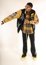 Close-up of premium quilted lining and padded interior for warmth in VARSITY JACKET 3202.