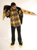 Functional front pockets on VARSITY JACKET 3202 for urban practicality.