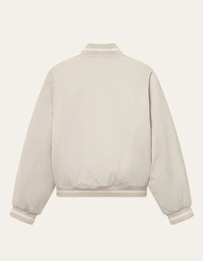 Mens Sverige Letterman Jacket Wool Cowhide Varsity Style Back View