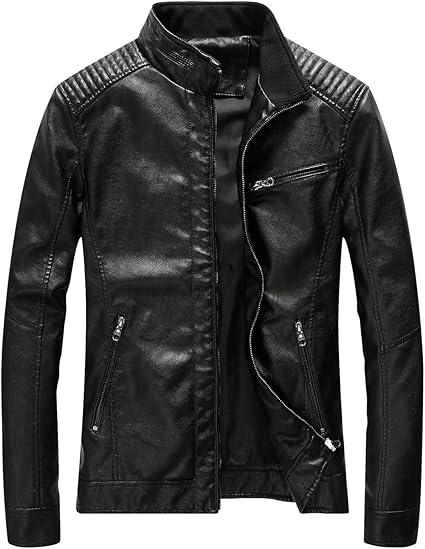 Real Leather Jacket Front View