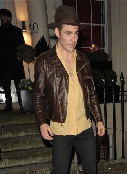 Faisor Brown Biker Leather Jacket Side View