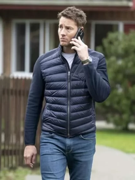 Iconic Colter shaw Black Puffer Jacket Front View