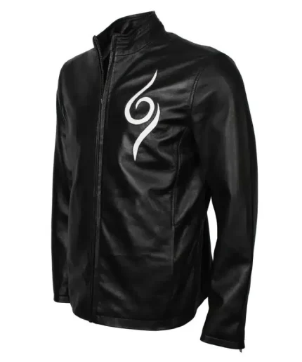 Black Leather Jacket Side View