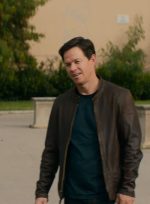 Mark Wahlberg Uncharted Brown Leather Jacket Front View