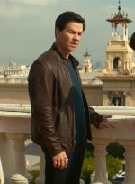 Mark Wahlberg Uncharted Brown Leather Jacket Side View