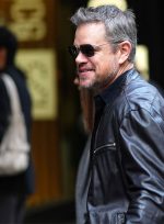 Matt Damon Mystical Black Leather Jacket Quality