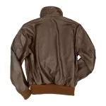 Bomber Leather Jacket Back View