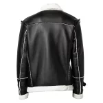 Faux Leather Jacket Back View