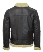 Resident Evil 4 Leon Kennedy Bomber Brown Leather Jacket Back View