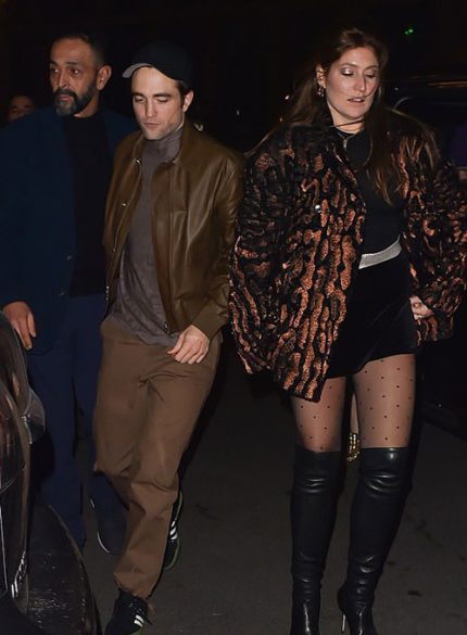 Robert Pattinson Hunter Tan Brown Leather Jacket Side View
