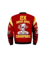 Super Bowl Kansas City Chiefs Jacket Back View