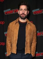 John Krasinski Brown Suede Leather Jacket Front View