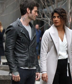 Alan Powell Black Leather Biker Jacket Front View