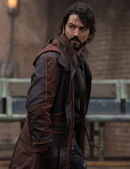 andor diego luna premium brown leather coat side view