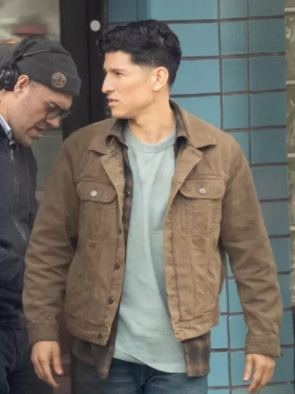 Captain America Brave New World 2025 Danny Ramirez Plain Brown Cotton Jacket Side View