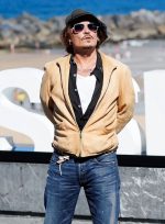 Johnny Depp Suede Brown Leather Jacket Side View
