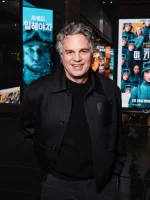 Mickey 17 2025 Mark Ruffalo Black Wool Black Jacket Front View