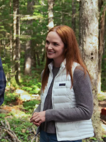 Sullivans Crossing 2023 Morgan Kohan White Puffer Vest Front View