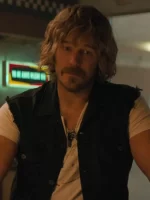 The Electric State 2025 Chris Pratt Vintage Black Cotton Vest Closeup Details