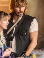 The Electric State 2025 Chris Pratt Vintage Black Cotton Vest Front View