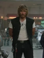 The Electric State 2025 Chris Pratt Vintage Black Cotton Vest In Motion