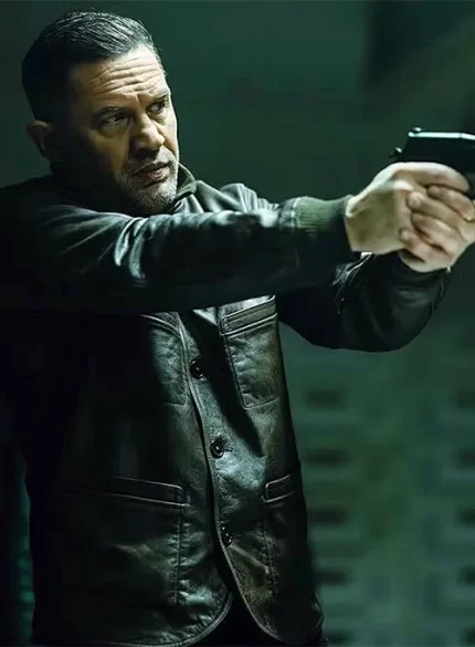 Tom Hardy Mobland Brown Leather Jacket Side View