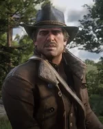 RDR 2 Arthur Morgan Cotton Brown Jacket Side View