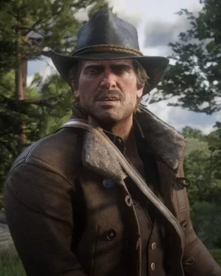 RDR 2 Arthur Morgan Cotton Brown Jacket Side View