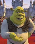 Shrek Brown Textured Leather Vest Closeup Details