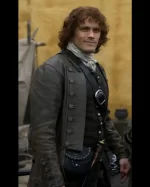 Outlander Jamie Fraser Distressed Vintage Leather Coat Side View