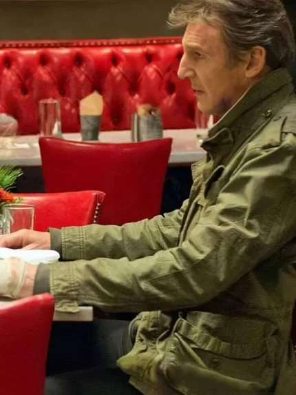 Run All Night Liam Neeson Green Cotton Jacket Side View