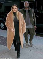 Kim Kardashian Brown Long Coat