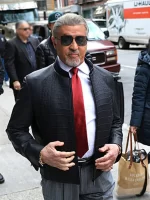 Dwight Manfredi Tulsa King Black Leather Jacket