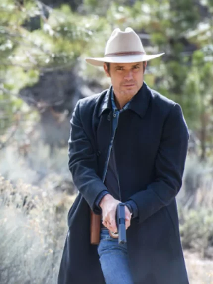 Iconic Raylan Givens 2010 Wool Trench Coat