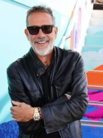 Exclusive The walking dead 2023 Black Jeffrey Dean Morgan Leather Jacket